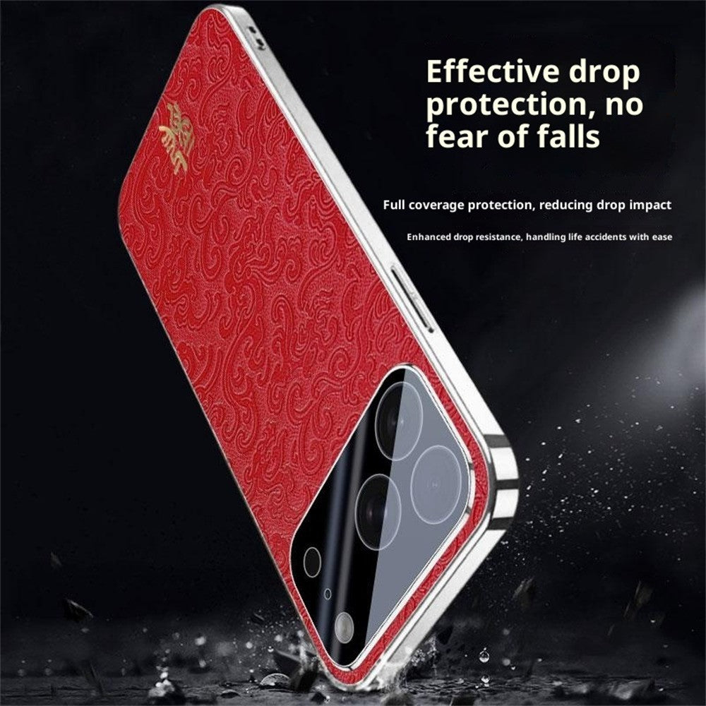 For iPhone 17 Pro Max Case Loong Pattern Electroplated PC + TPU Shockproof Phone Cover