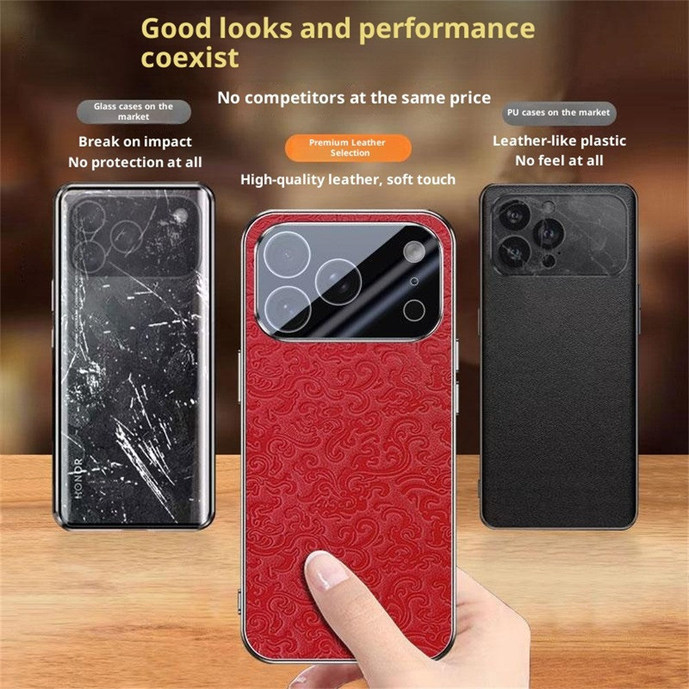 For iPhone 17 Pro Max Case Loong Pattern Electroplated PC + TPU Shockproof Phone Cover