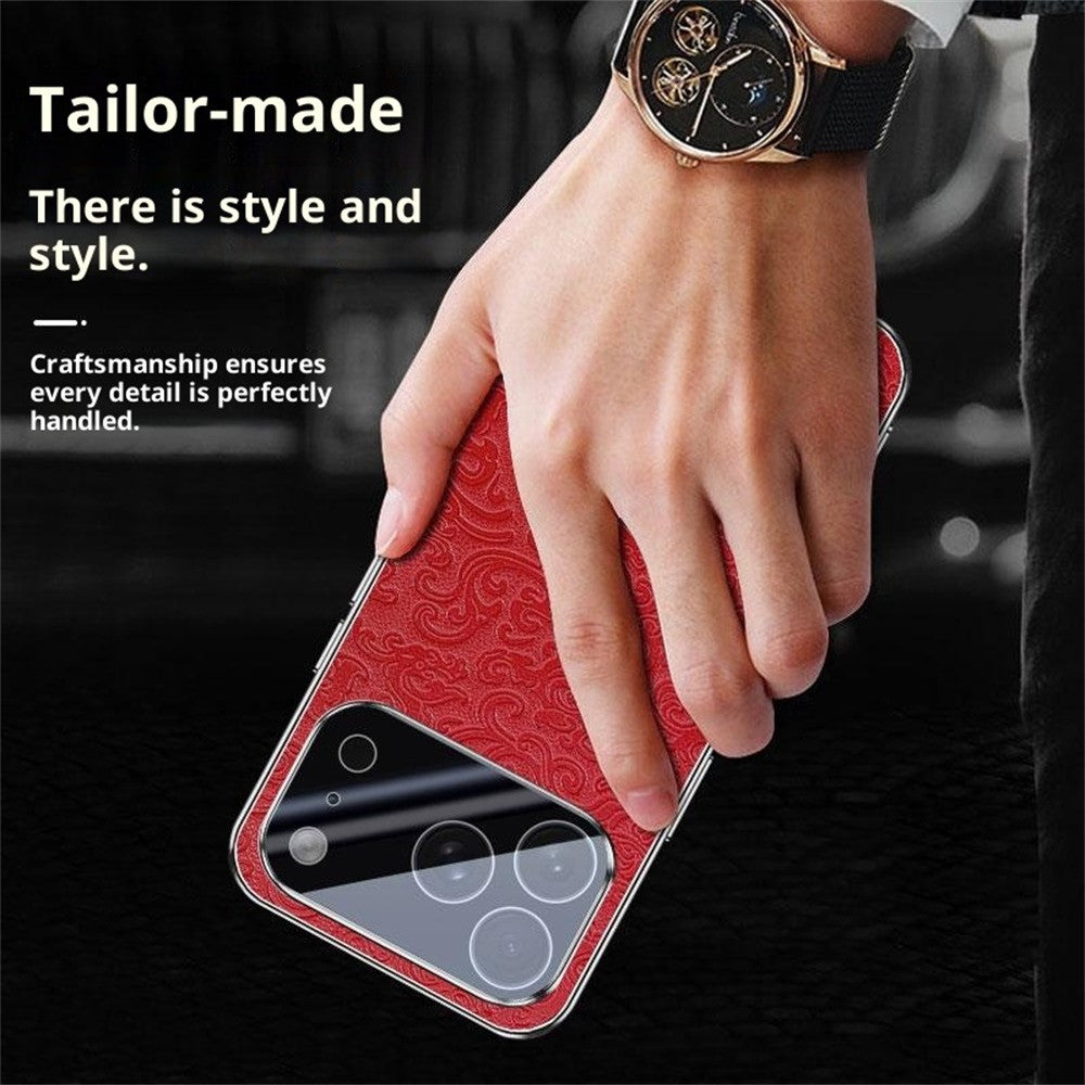 For iPhone 17 Pro Max Case Loong Pattern Electroplated PC + TPU Shockproof Phone Cover