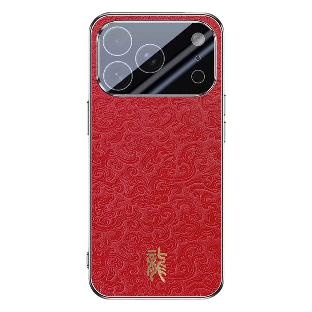 Coque pour iPhone 17 Pro, motif long, plaquée PC et TPU, antichoc