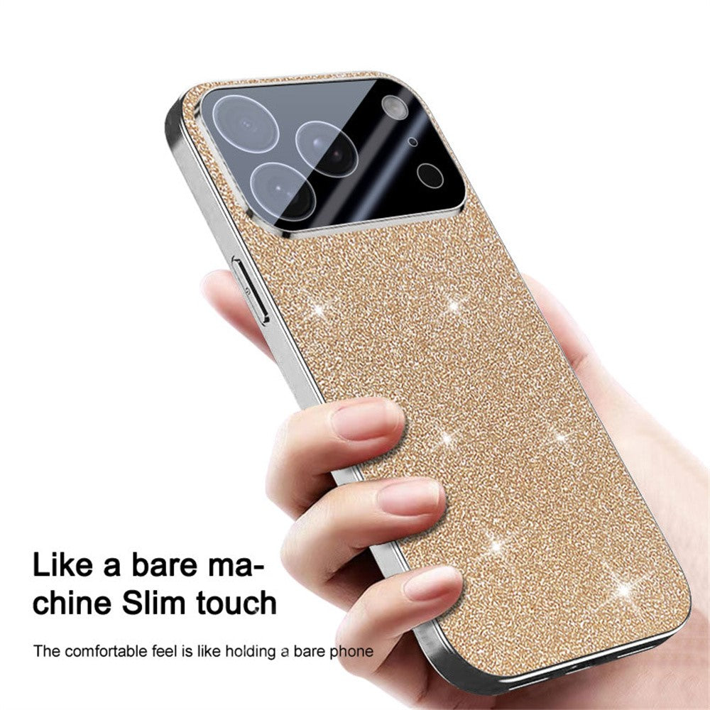 Coque pour iPhone 17 Pro à paillettes scintillantes effet étoiles, plaquée électroplaquée antichoc, en PC et TPU