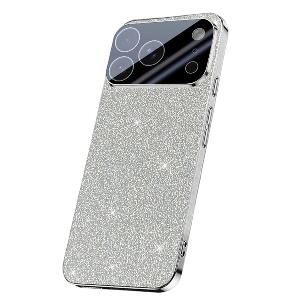 Coque pour iPhone 17 Pro à paillettes scintillantes effet étoiles, plaquée électroplaquée antichoc, en PC et TPU