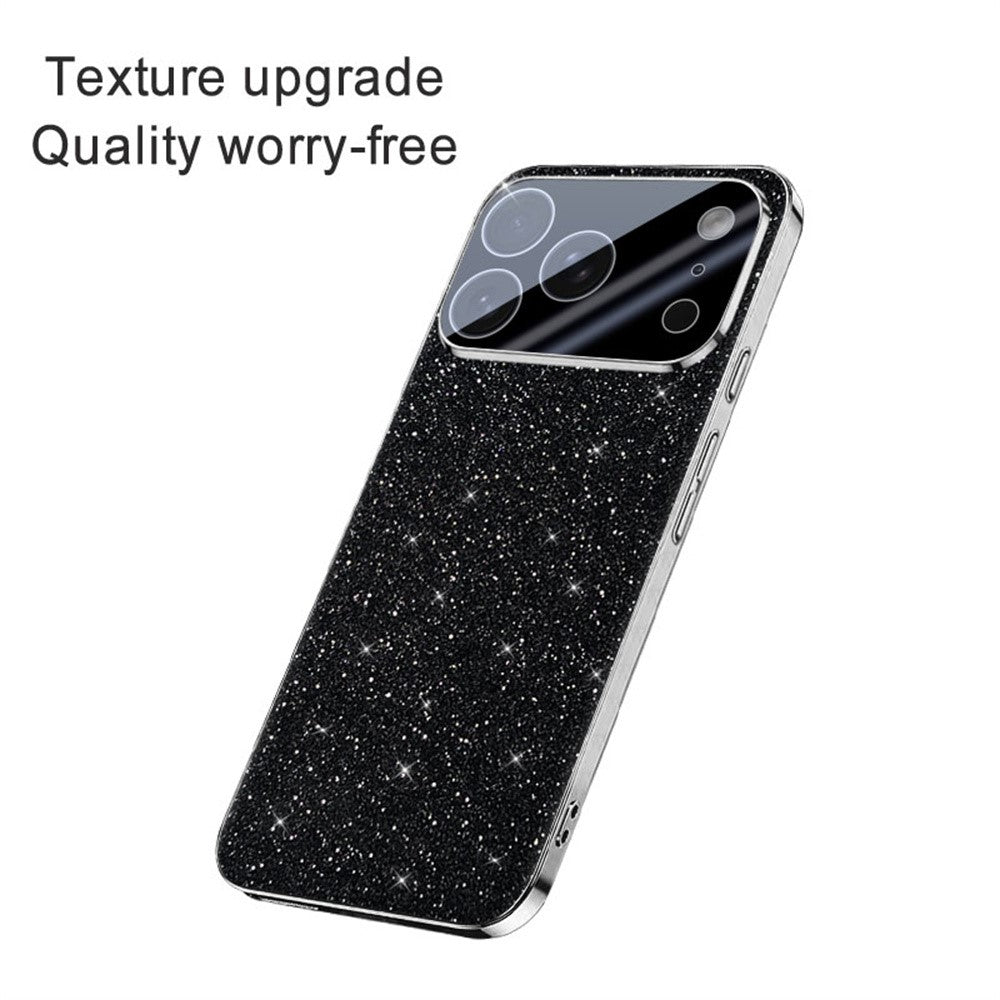 For iPhone 17 Pro Max Case Sparkling Starlight Glitter Electroplated Shockproof PC + TPU Phone Cover