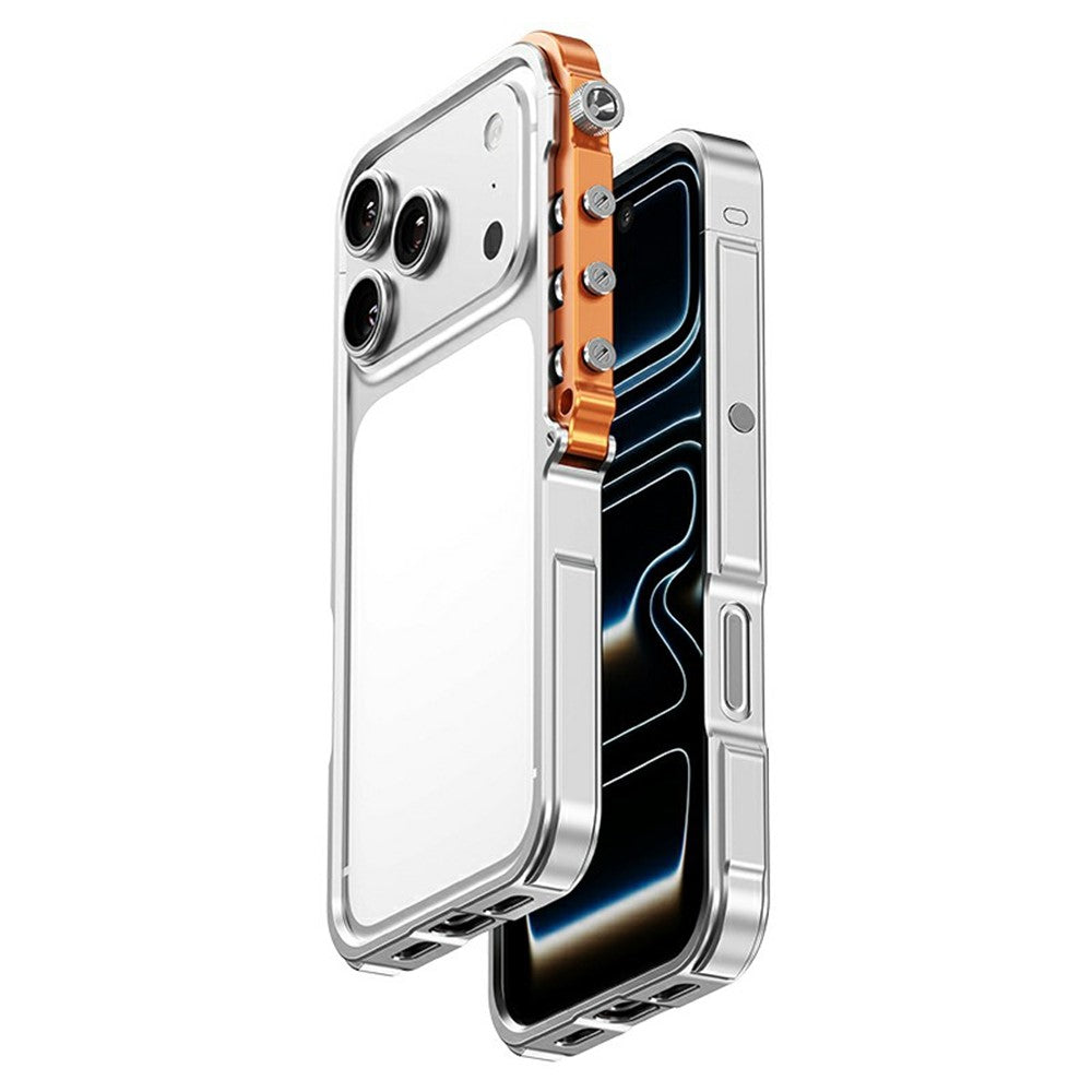 Coque de protection pour iPhone 17 Pro Max, cadre en alliage d'aluminium et métal