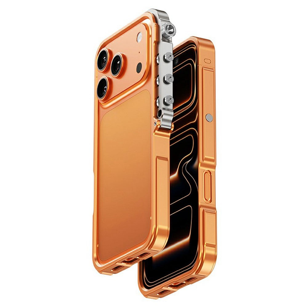 Coque de protection pour iPhone 17 Pro, cadre en alliage d'aluminium et métal