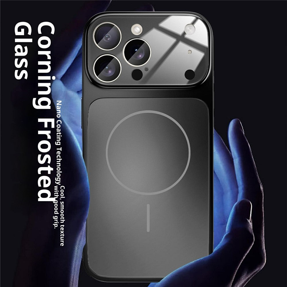 For iPhone 17 Pro Max Magnetic Case Ultra Thin PC Phone Cover with Matte Corning Gorilla Glass Lens Protector