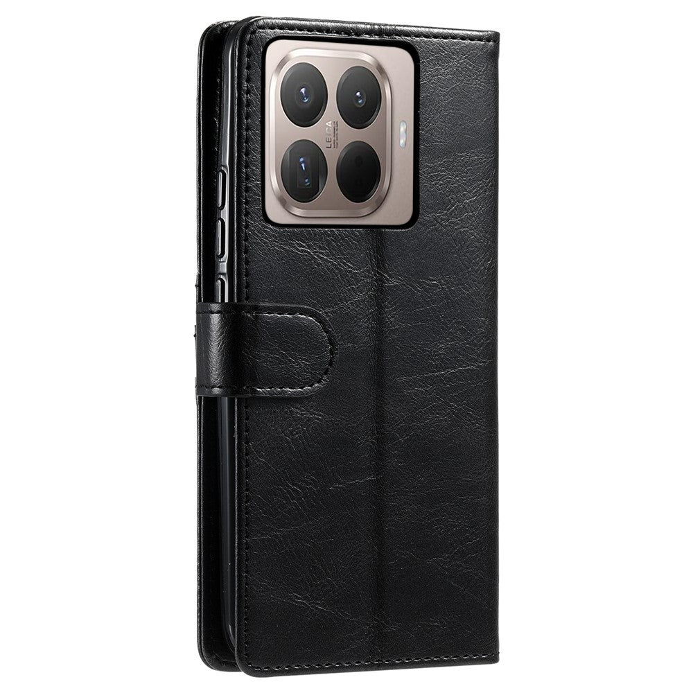 For Xiaomi 15T Pro Case 6 Card Slots PU Leather Anti-Fall Phone Cover with Wrist Strap