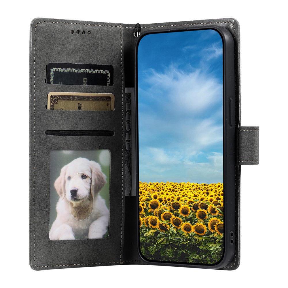 For Xiaomi 15T Pro Case Imprinted Totem Skin Feel Wallet Leather Phone Cover with Hand Strap