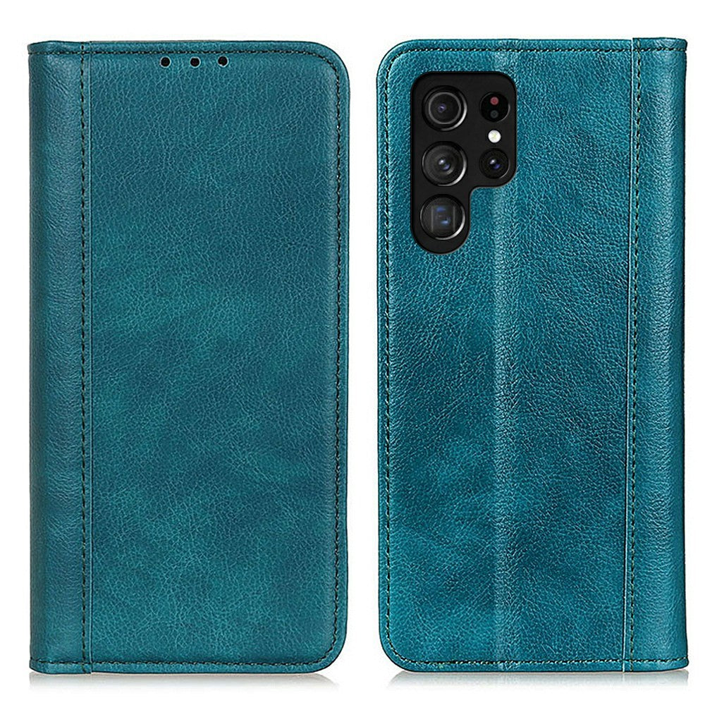 For Samsung Galaxy S26 Ultra Stand Case Split Leather Litchi Texture Wallet Phone Cover