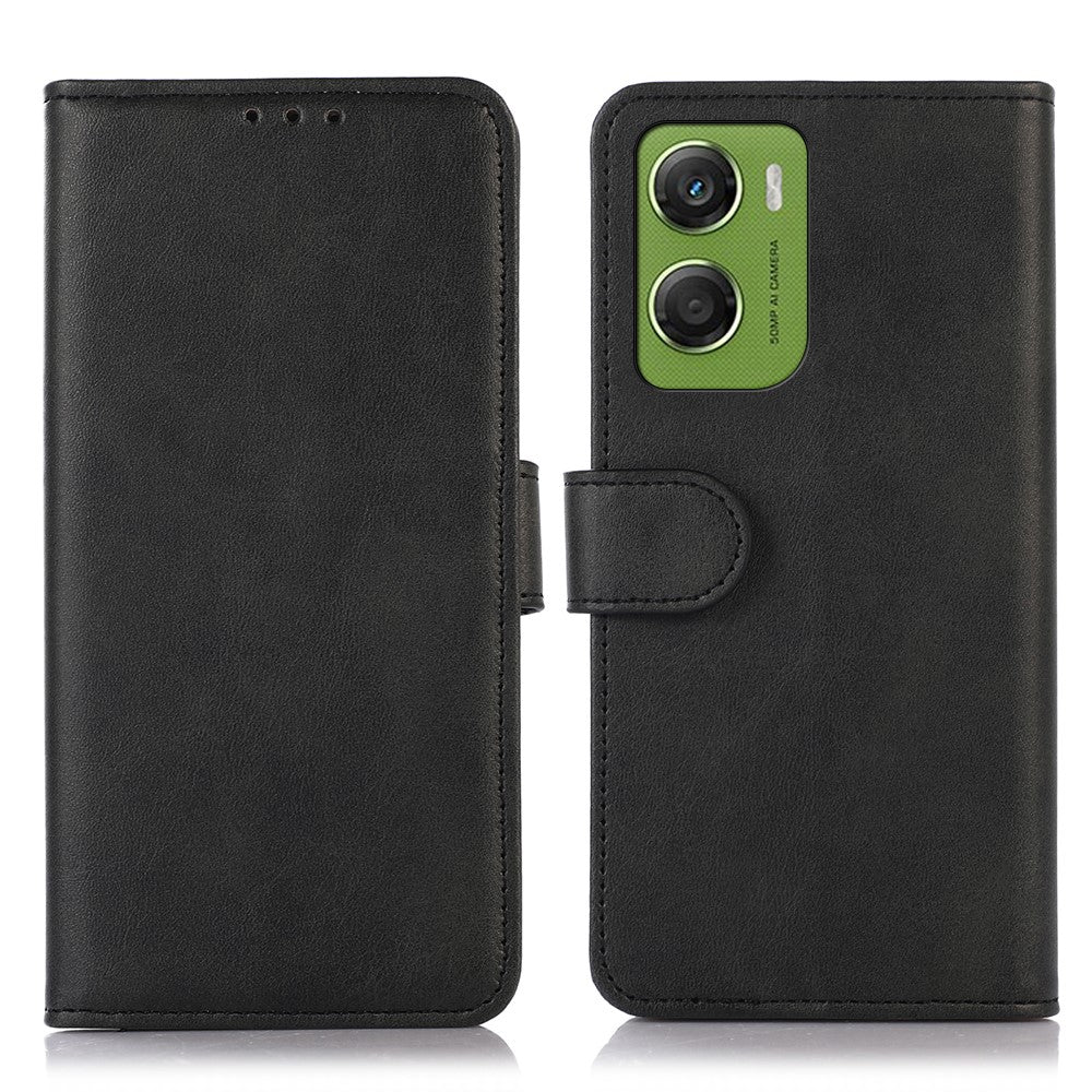 For Motorola Moto G06 4G Case Cowhide Texture Leather Wallet Phone Cover with Stand