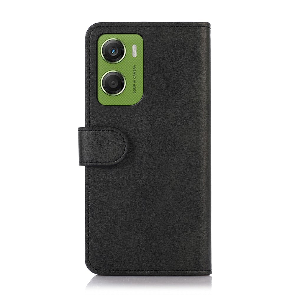 For Motorola Moto G06 4G Case Cowhide Texture Leather Wallet Phone Cover with Stand