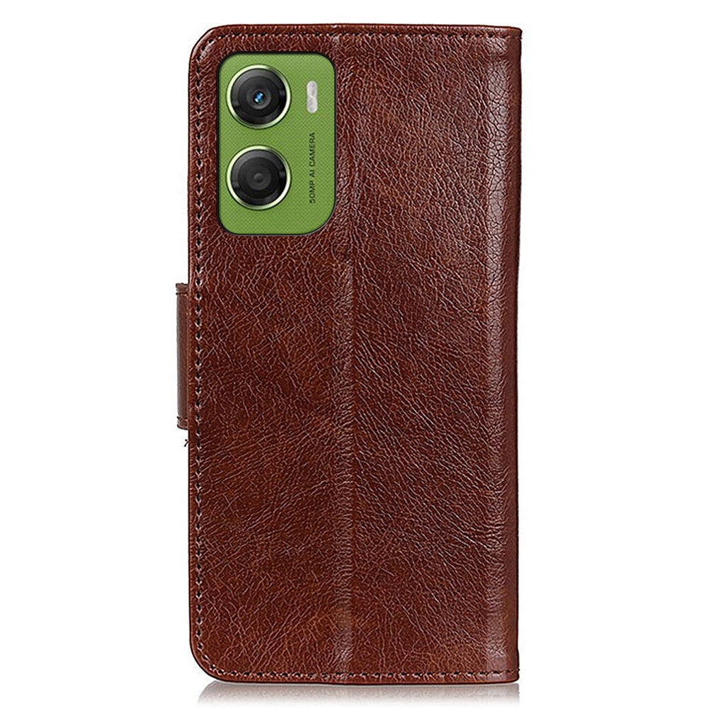 For Motorola Moto G06 4G Case Nappa Texture Split Leather Wallet Phone Cover