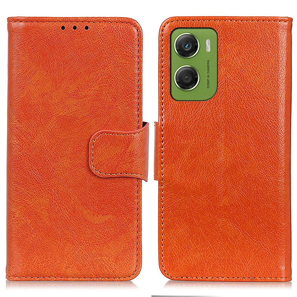 For Motorola Moto G06 4G Case Nappa Texture Split Leather Wallet Phone Cover