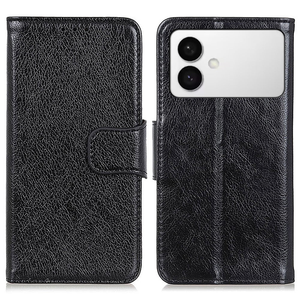 For Samsung Galaxy S26 Edge Case Nappa Texture Split Leather Wallet Phone Cover