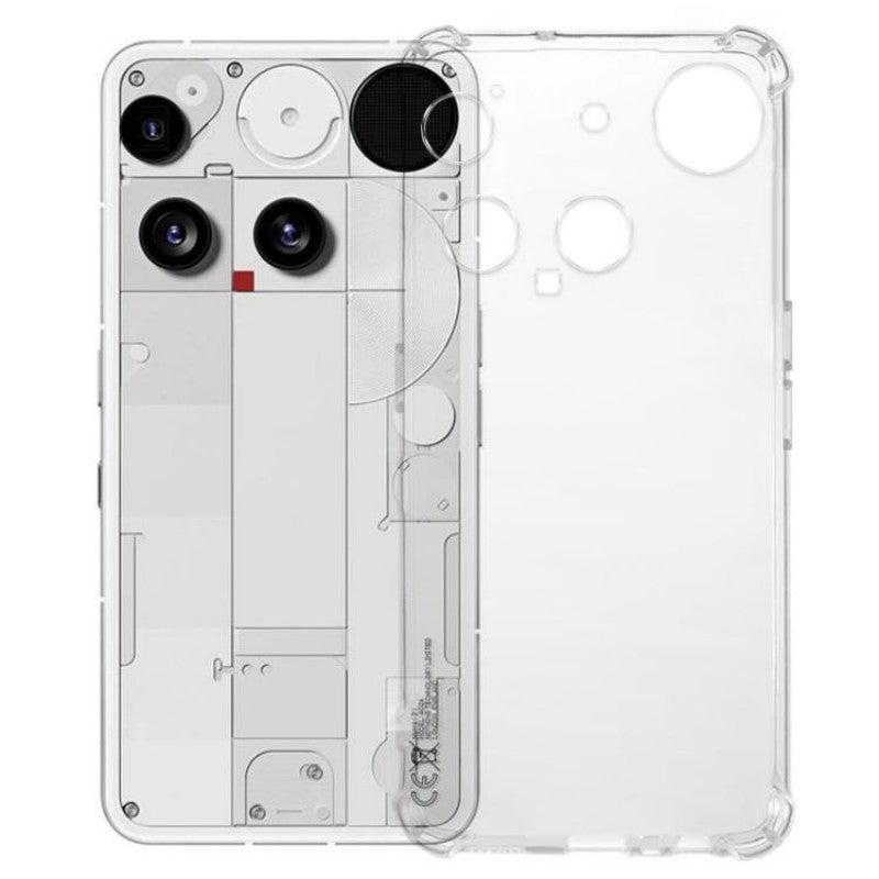 For Nothing Phone (3) 5G TPU Case WANLONFENG WL3 Series 1.5mm Phone Cover with 2Pcs Tempered Glass Films