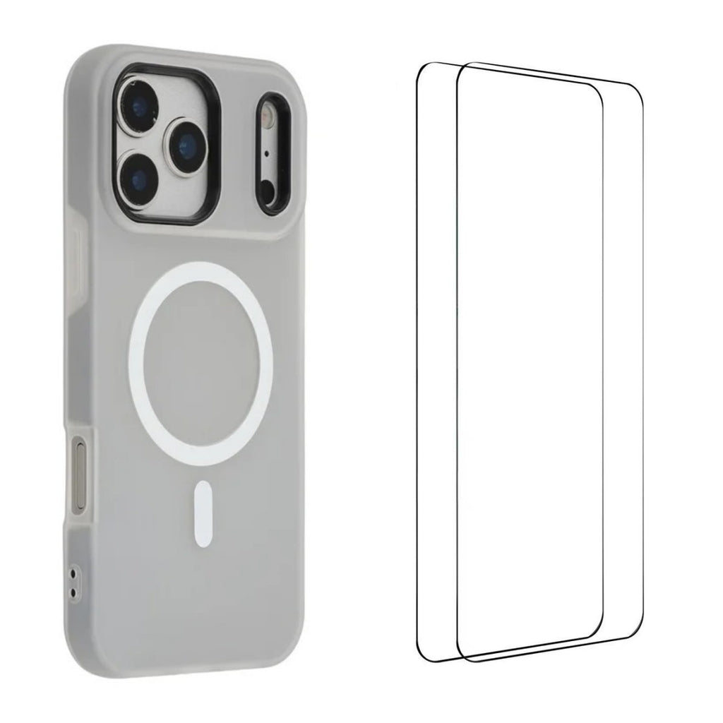 Funda magnética WANLONFENG ML Series para iPhone 17 Pro Max, acabado mate, PC TPU, recortes grandes, incluye 2 protectores de pantalla.