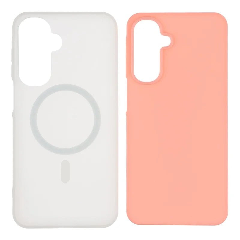 For Samsung Galaxy S24 Magnetic Case WANLONFENG ML Series Matte PC TPU Phone Cover Large Cutouts with 2Pcs Screen Film