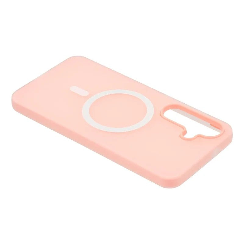 For Samsung Galaxy S24 Magnetic Case WANLONFENG ML Series Matte PC TPU Phone Cover Large Cutouts with 2Pcs Screen Film