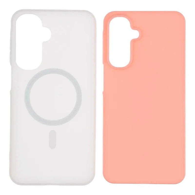 For Samsung Galaxy A35 5G Magnetic Case WANLONFENG ML Series Matte PC TPU Phone Cover Large Cutouts with 2Pcs Screen Film