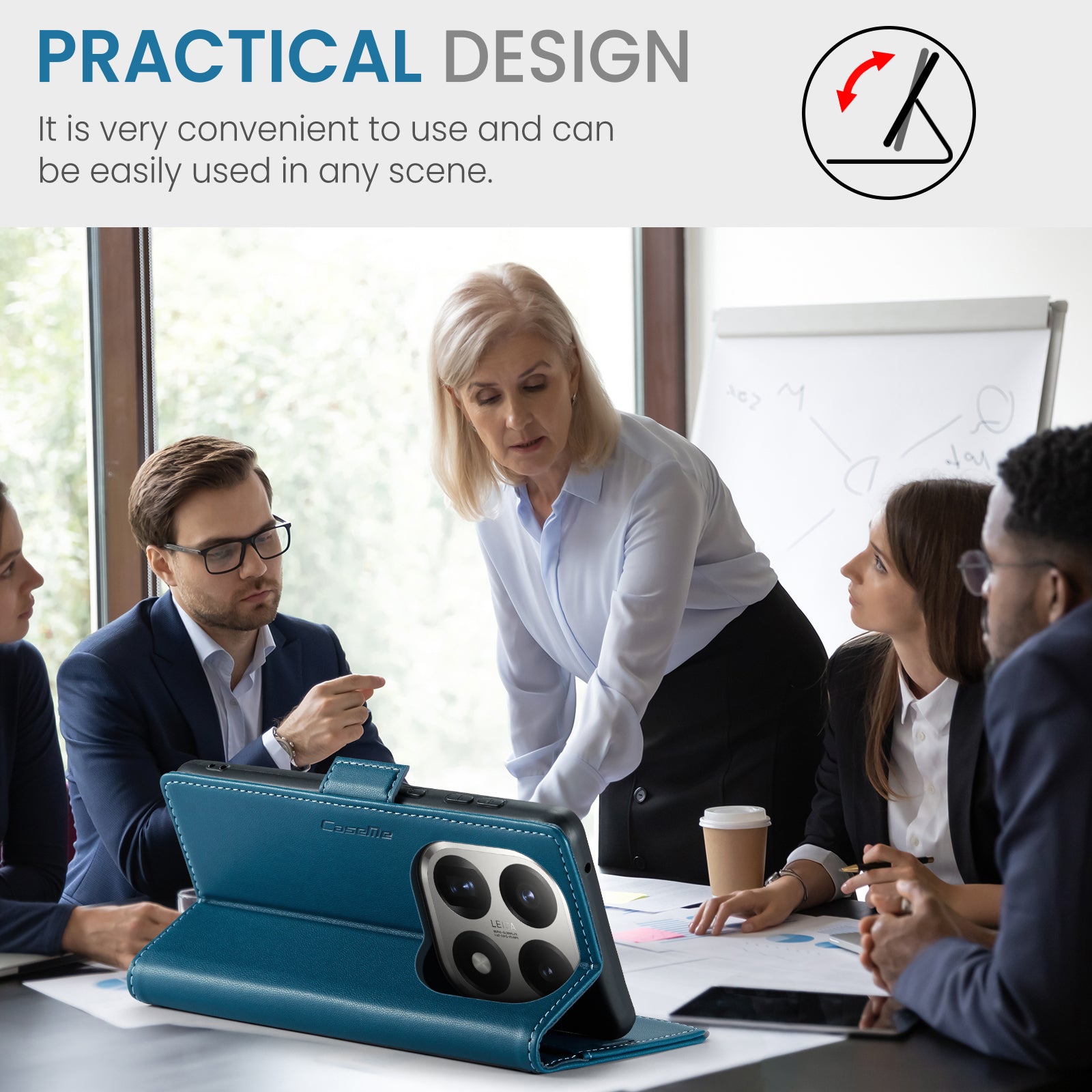 For Xiaomi 15T Case CASEME 023 Series RFID Blocking Glossy Stand Phone Cover