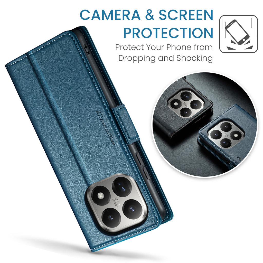 For Xiaomi 15T Case CASEME 023 Series RFID Blocking Glossy Stand Phone Cover