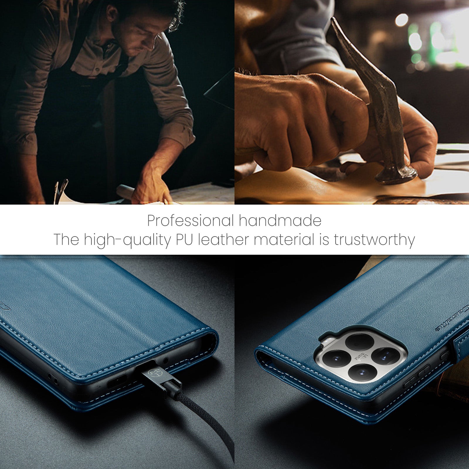 For Xiaomi 15T Pro Case CASEME 023 Series RFID Blocking Glossy Stand Phone Cover