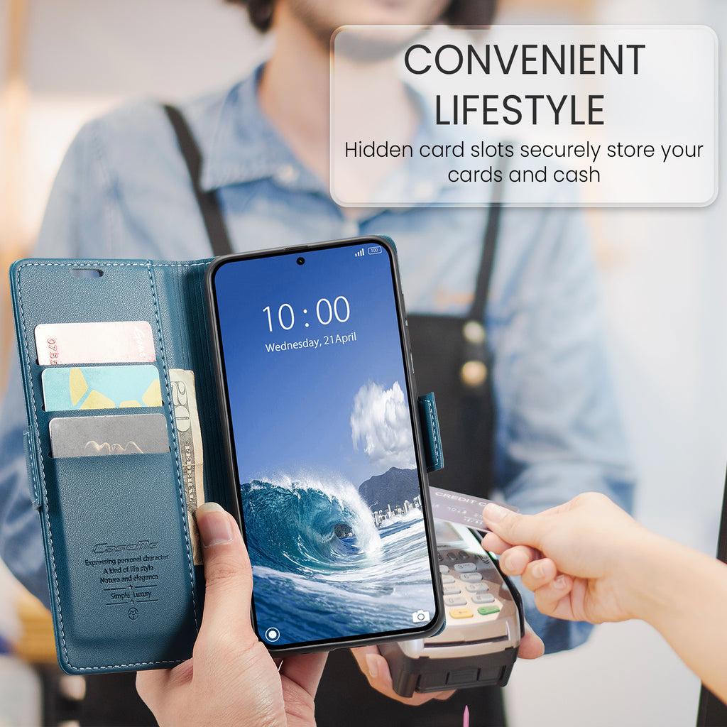 For Xiaomi 15T Pro Case CASEME 023 Series RFID Blocking Glossy Stand Phone Cover