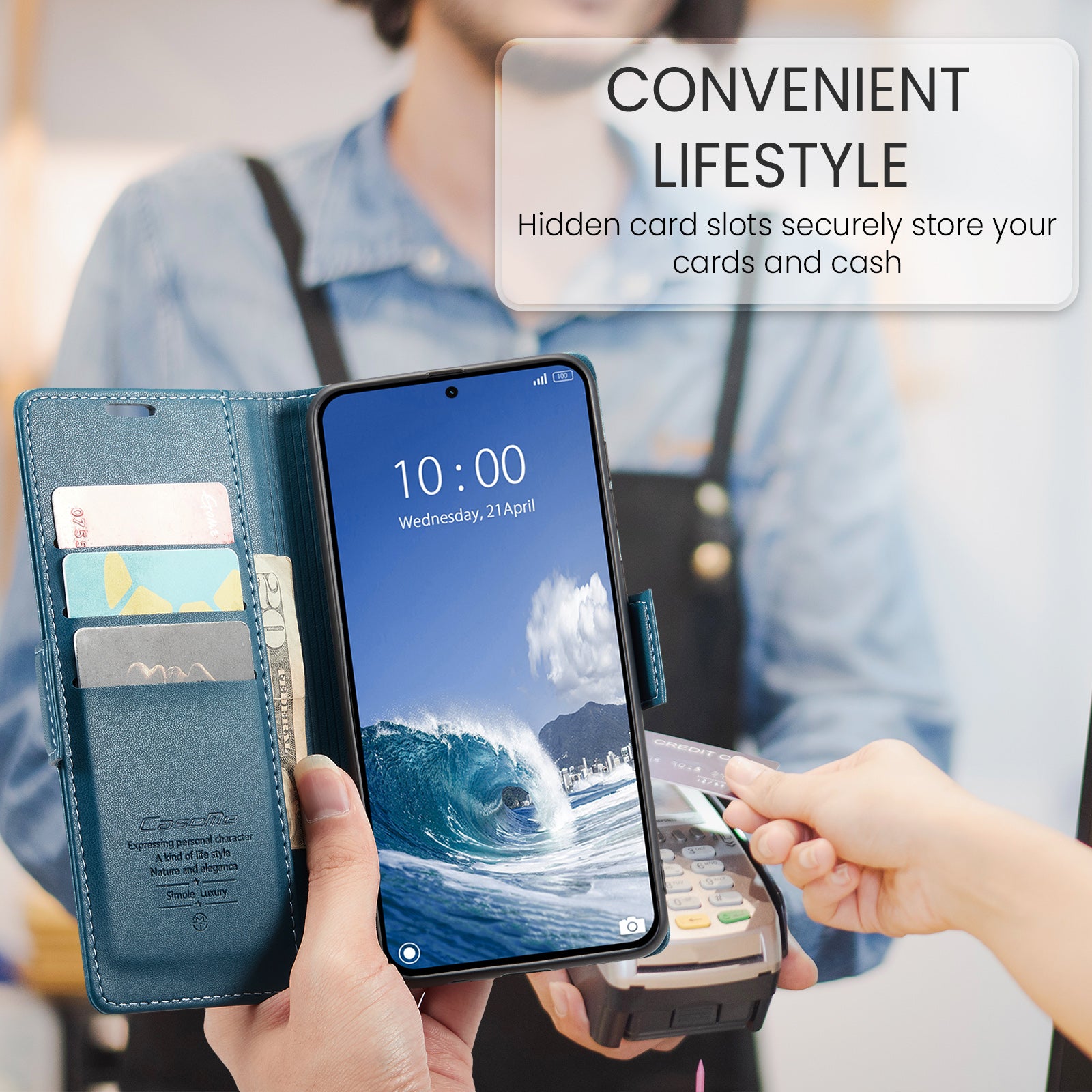 For Xiaomi 15T Pro Case CASEME 023 Series RFID Blocking Glossy Stand Phone Cover