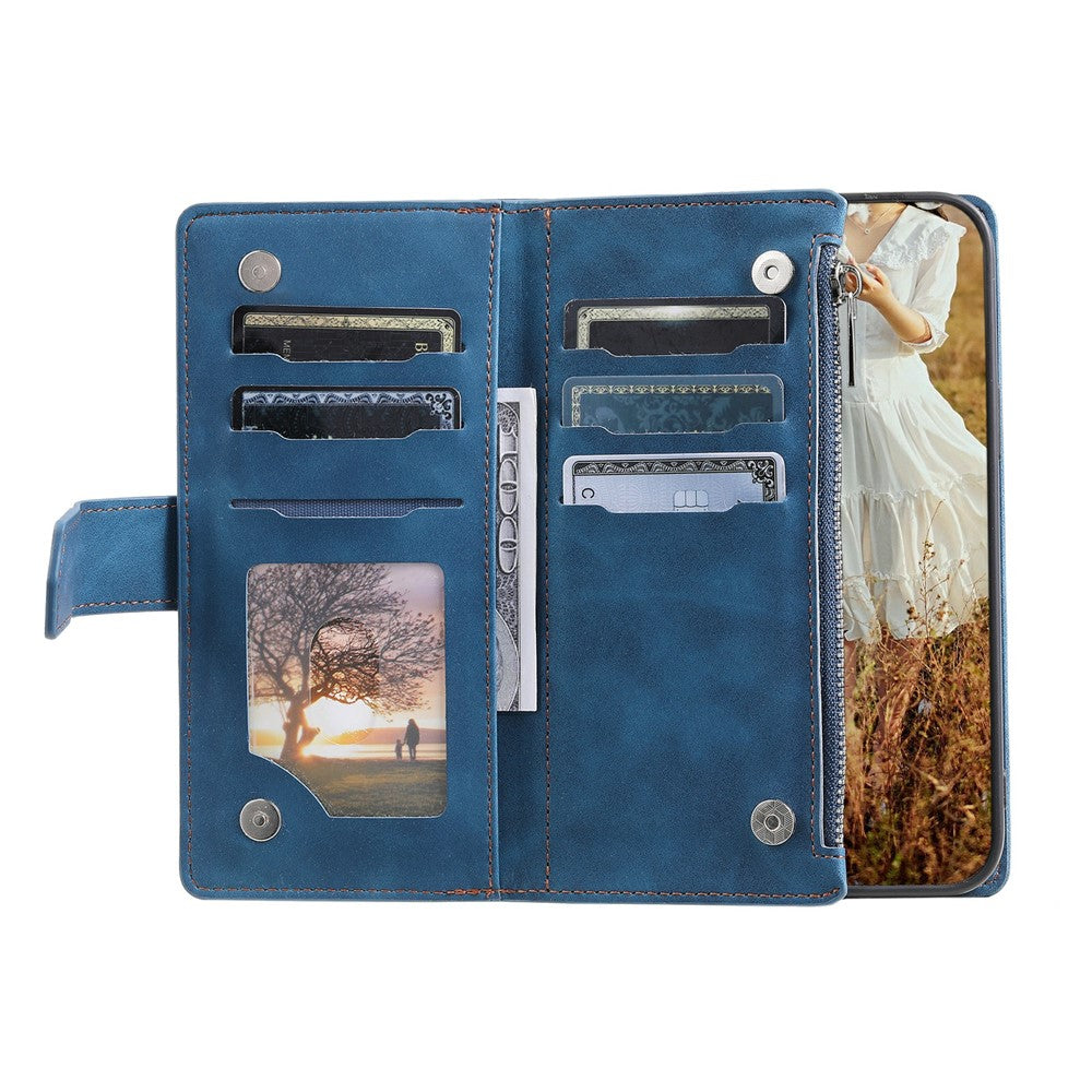 For Samsung Galaxy S26  /  S26 Pro Wallet Case Rhombus Stitching Line PU Leather Phone Cover with Wrist Strap