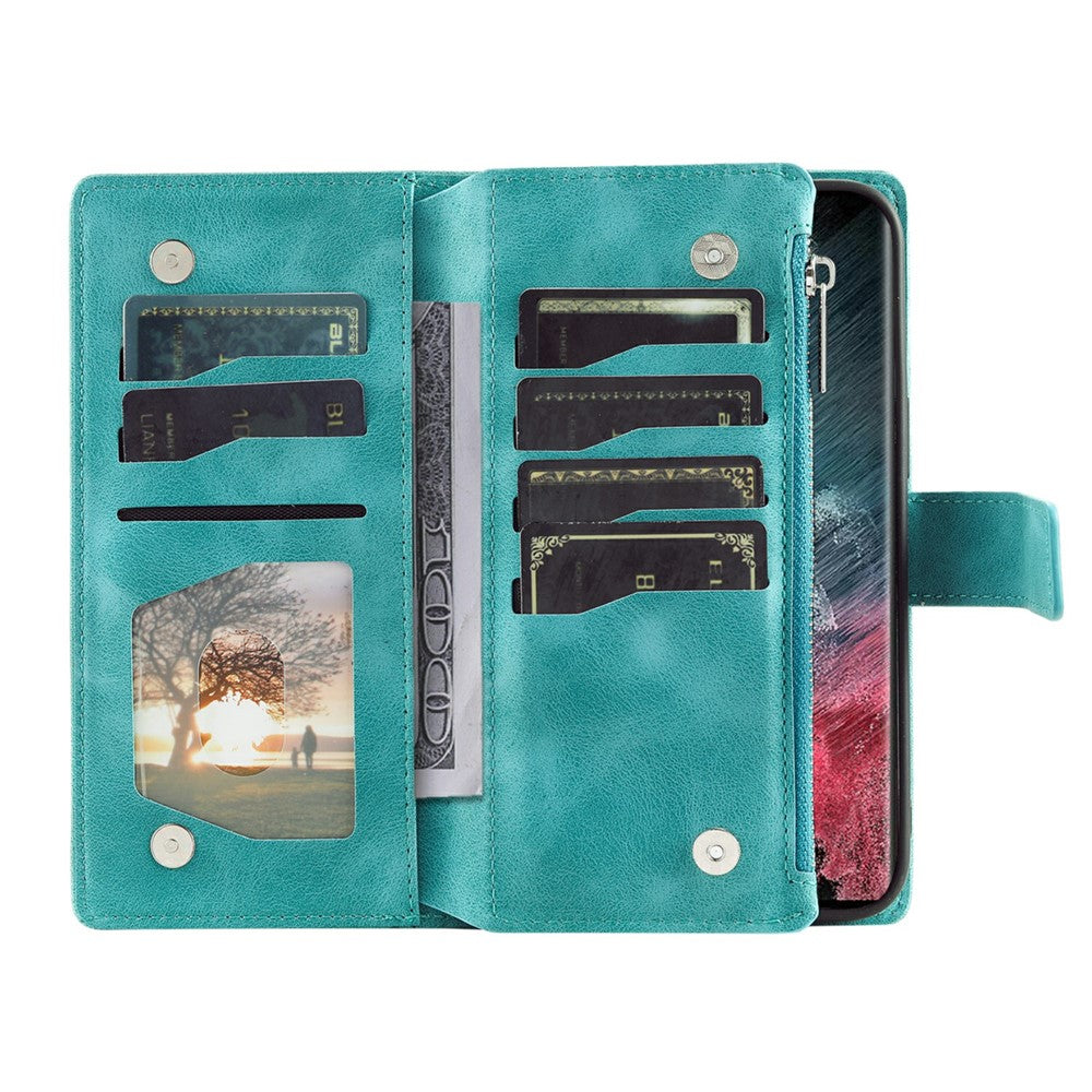 For Samsung Galaxy S26 Ultra Wallet Case Mandala Flower Pattern PU Leather Phone Cover with Wrist Strap