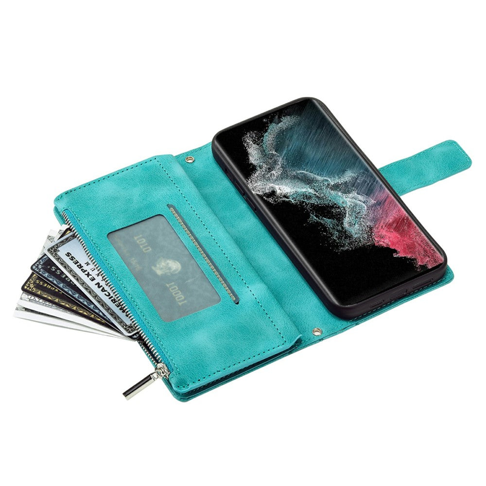 For Samsung Galaxy S26 Ultra Wallet Case Mandala Flower Pattern PU Leather Phone Cover with Wrist Strap