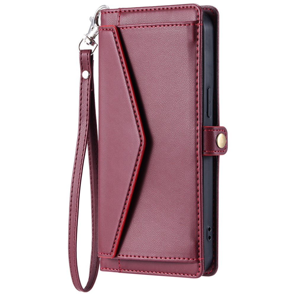 For Samsung Galaxy S26  /  S26 Pro Leather Case with Wrist Strap Wallet Stand Phone Cover