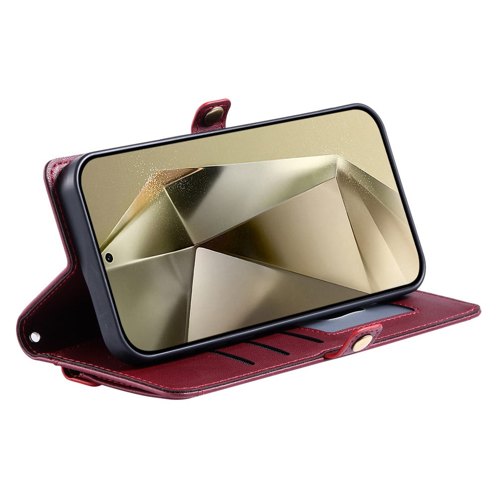 For Samsung Galaxy S26  /  S26 Pro Leather Case with Wrist Strap Wallet Stand Phone Cover