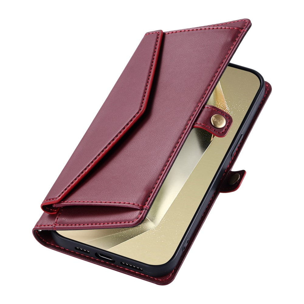 For Samsung Galaxy S26  /  S26 Pro Leather Case with Wrist Strap Wallet Stand Phone Cover