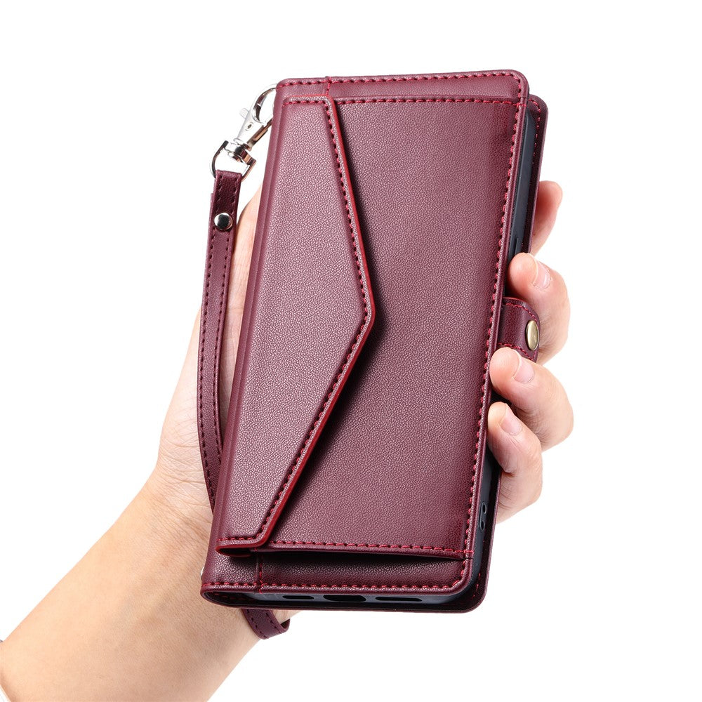 For Samsung Galaxy S26  /  S26 Pro Leather Case with Wrist Strap Wallet Stand Phone Cover