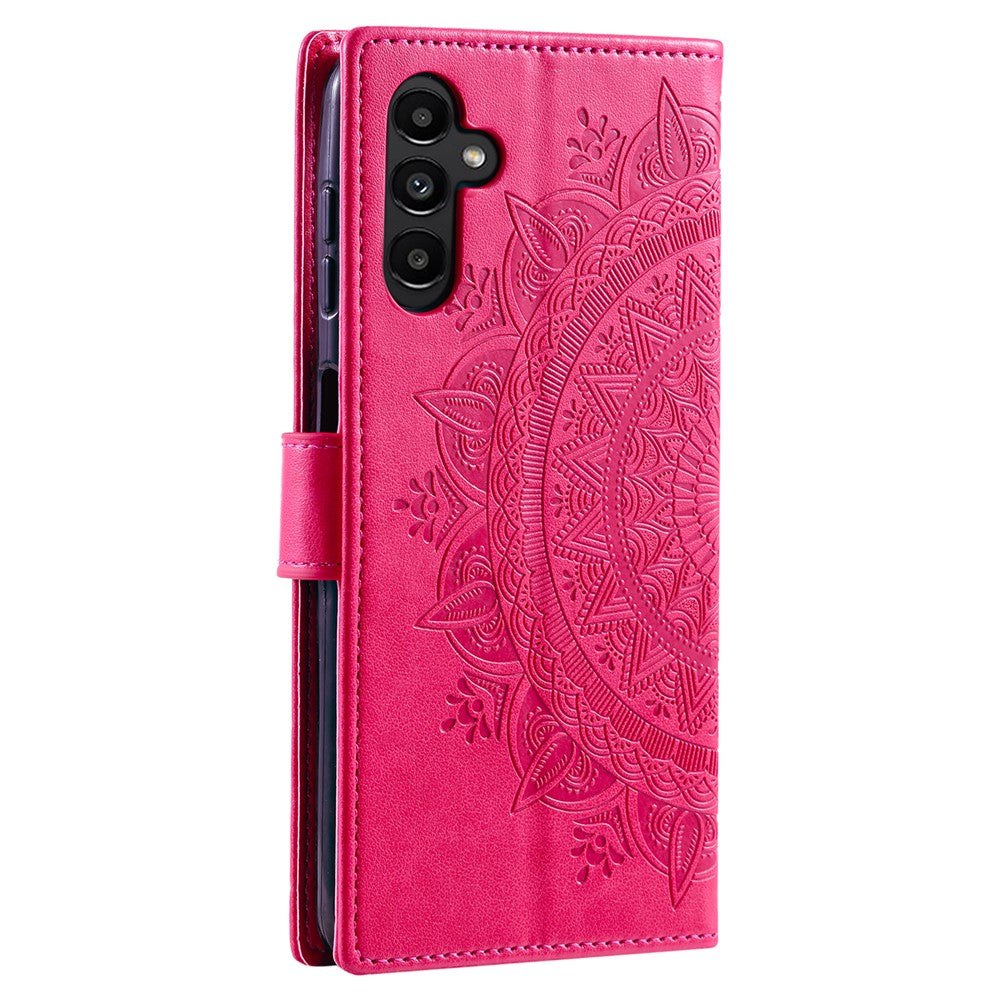 For Samsung Galaxy S26  /  S26 Pro Stand Case Imprinted Totem PU Leather Wallet Phone Cover with Wrist Strap