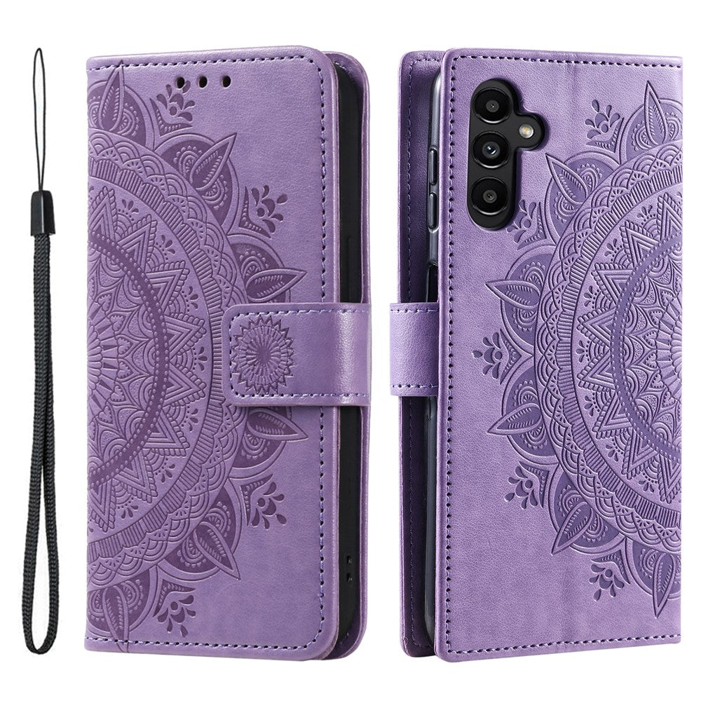 For Samsung Galaxy S26  /  S26 Pro Stand Case Imprinted Totem PU Leather Wallet Phone Cover with Wrist Strap