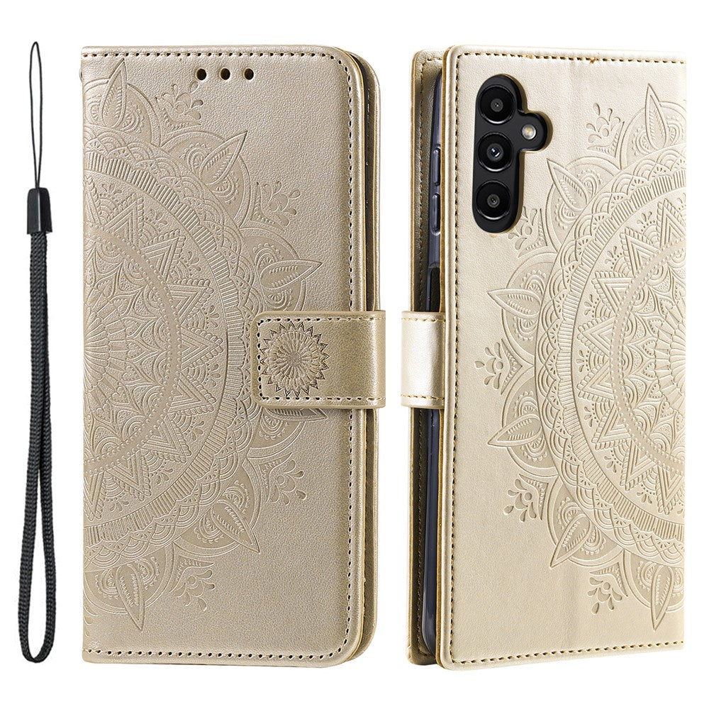 For Samsung Galaxy S26  /  S26 Pro Stand Case Imprinted Totem PU Leather Wallet Phone Cover with Wrist Strap