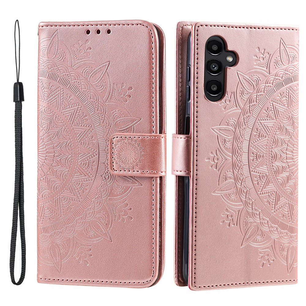 For Samsung Galaxy S26  /  S26 Pro Stand Case Imprinted Totem PU Leather Wallet Phone Cover with Wrist Strap