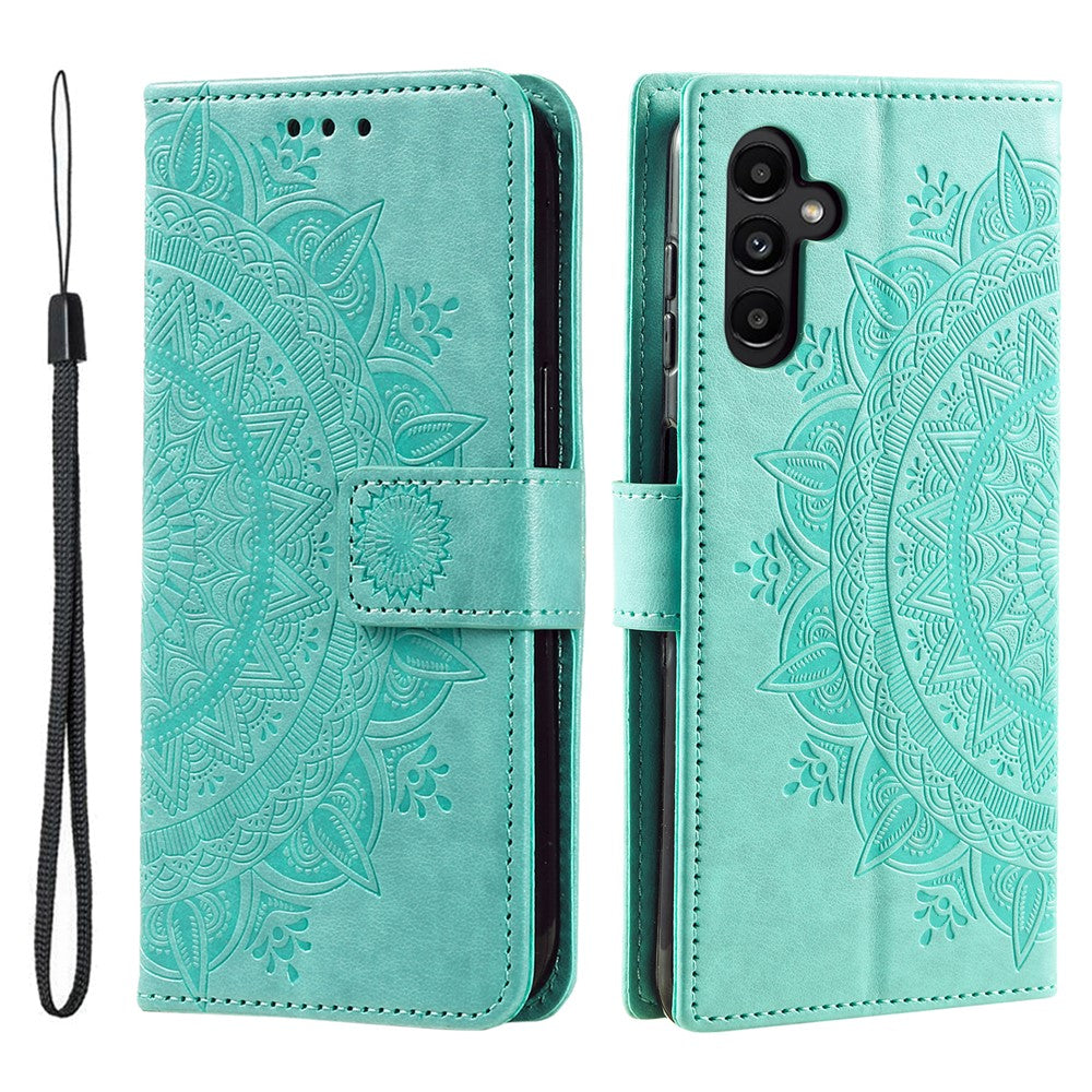For Samsung Galaxy S26  /  S26 Pro Stand Case Imprinted Totem PU Leather Wallet Phone Cover with Wrist Strap