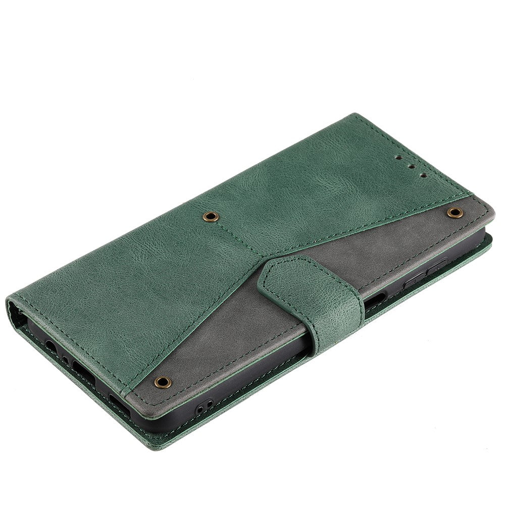 For Samsung Galaxy S26  /  S26 Pro Leather Case Splicing Stitching Wallet Phone Cover with Wrist Strap