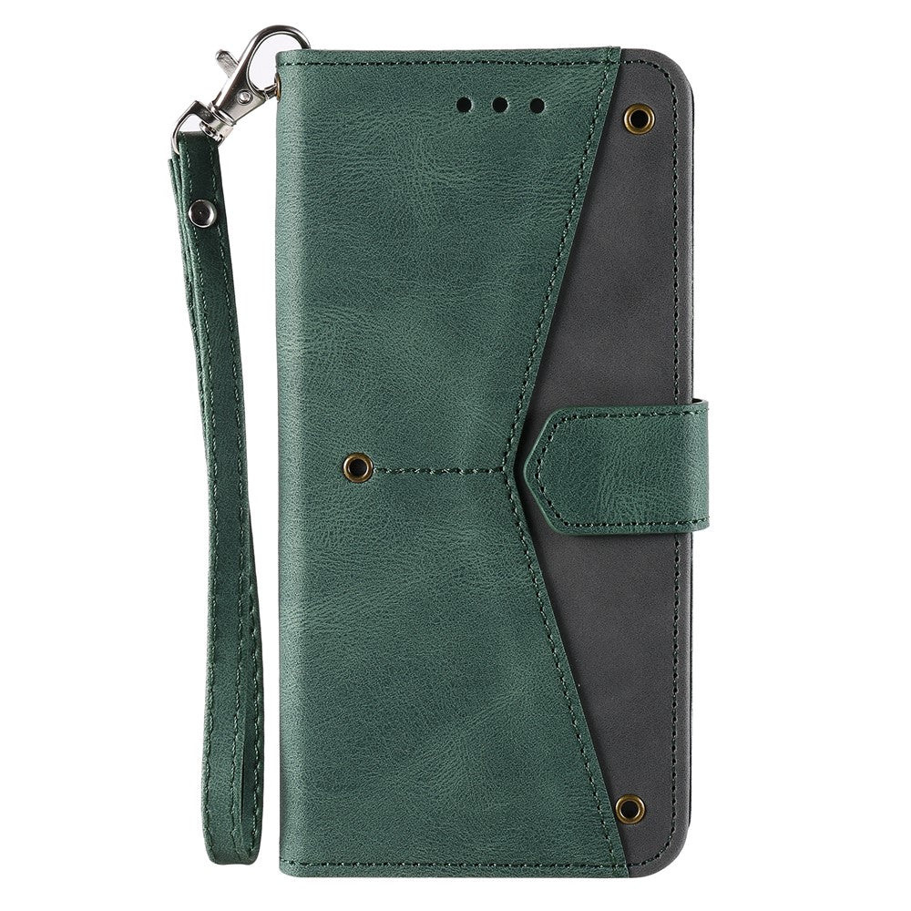 For Samsung Galaxy S26  /  S26 Pro Leather Case Splicing Stitching Wallet Phone Cover with Wrist Strap
