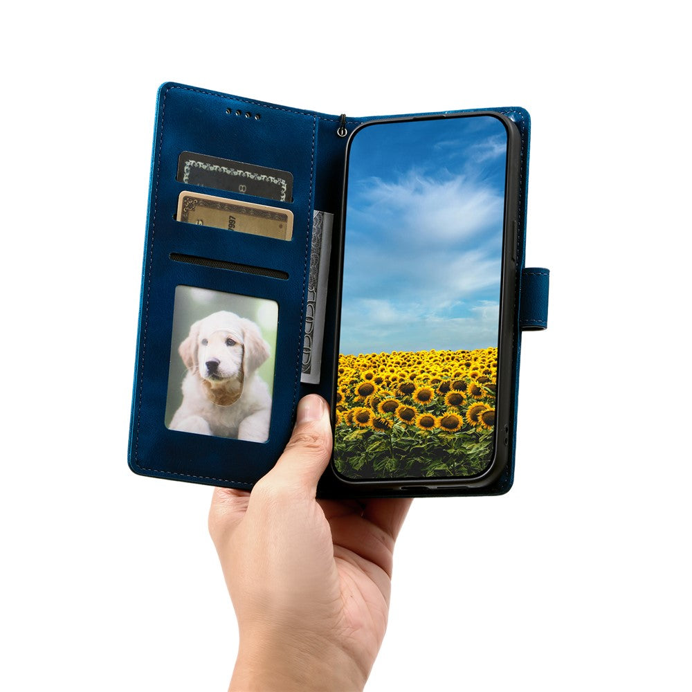 For Samsung Galaxy S26  /  S26 Pro Case Imprinted Totem Skin Feel Wallet Leather Phone Cover with Hand Strap