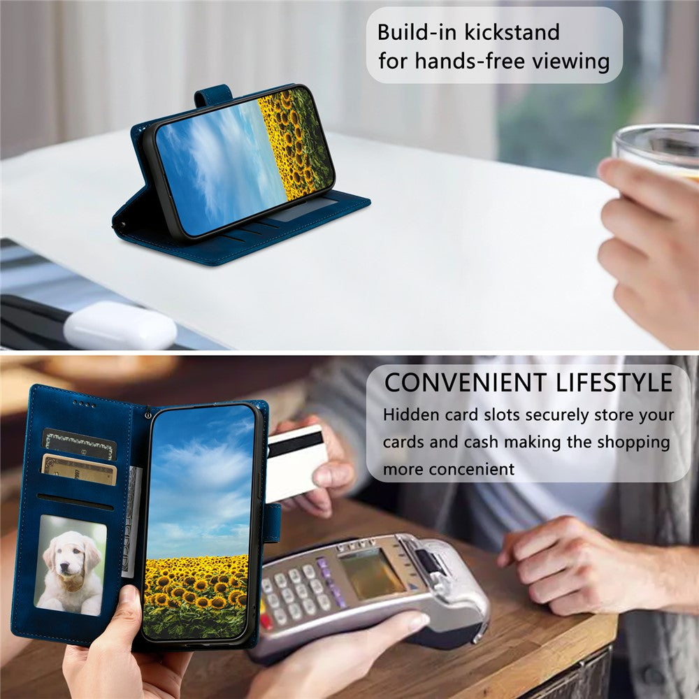 For Samsung Galaxy S26  /  S26 Pro Case Imprinted Totem Skin Feel Wallet Leather Phone Cover with Hand Strap