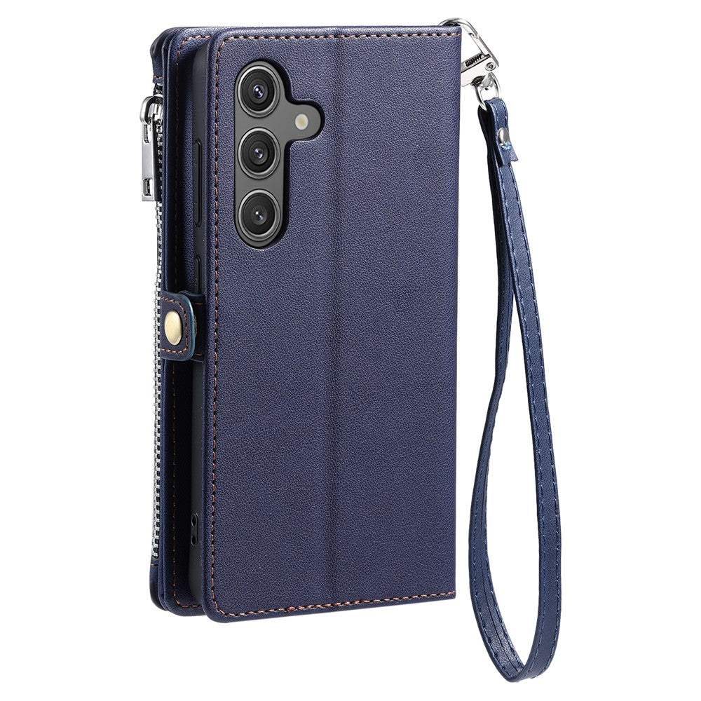 For Samsung Galaxy S26  /  S26 Pro Case TPU + PU Leather Wallet Phone Cover with Wrist Strap