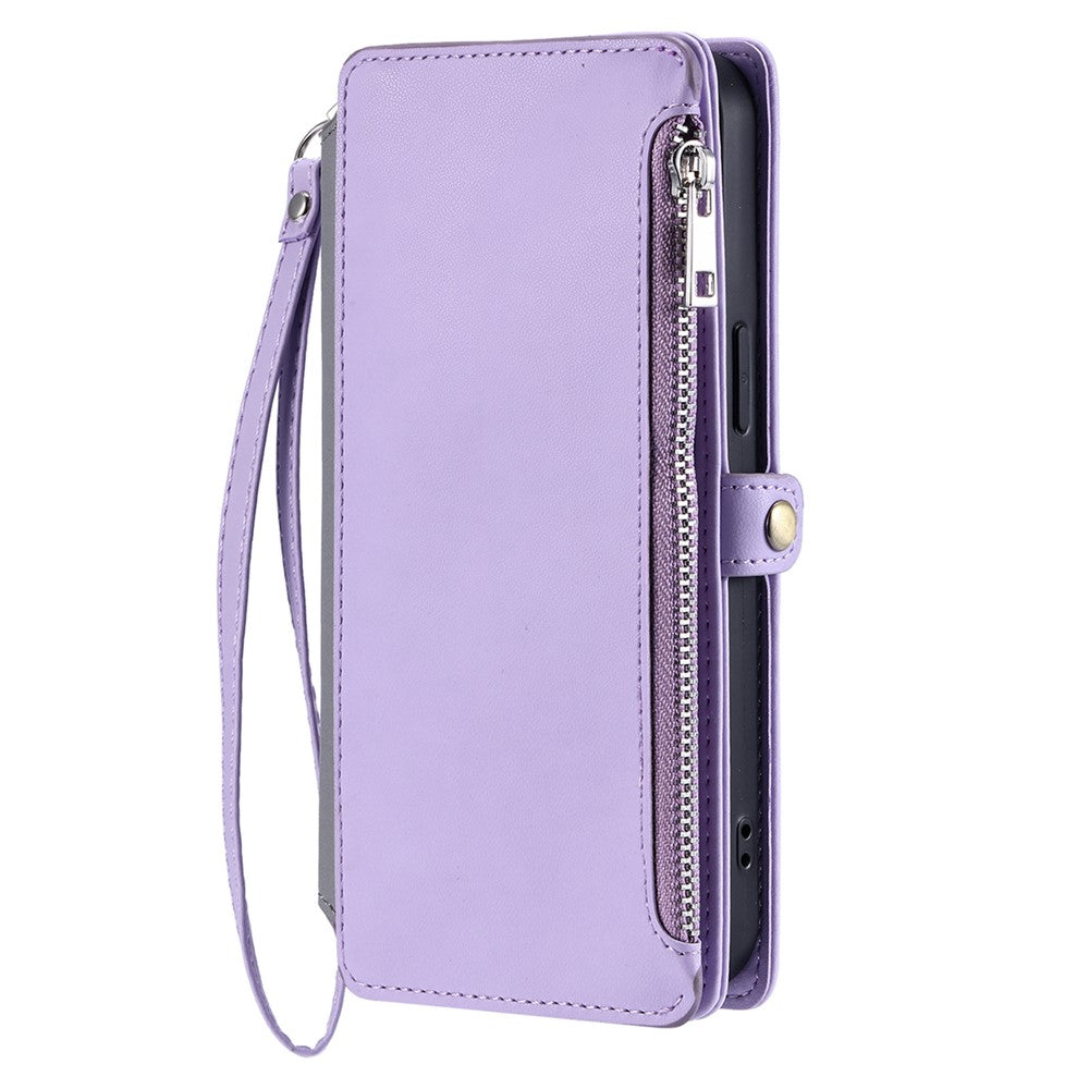 For Samsung Galaxy S26 Ultra Case TPU + PU Leather Wallet Phone Cover with Wrist Strap