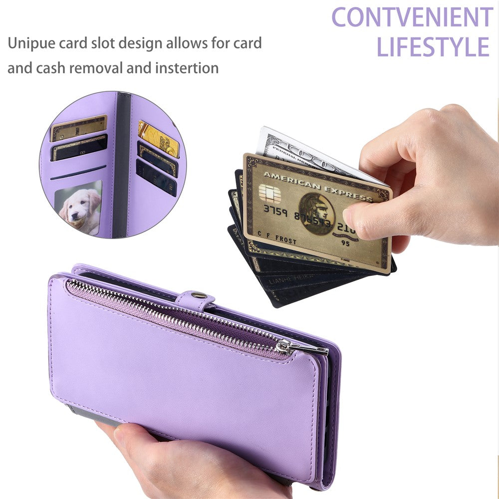For Samsung Galaxy S26 Ultra Case TPU + PU Leather Wallet Phone Cover with Wrist Strap
