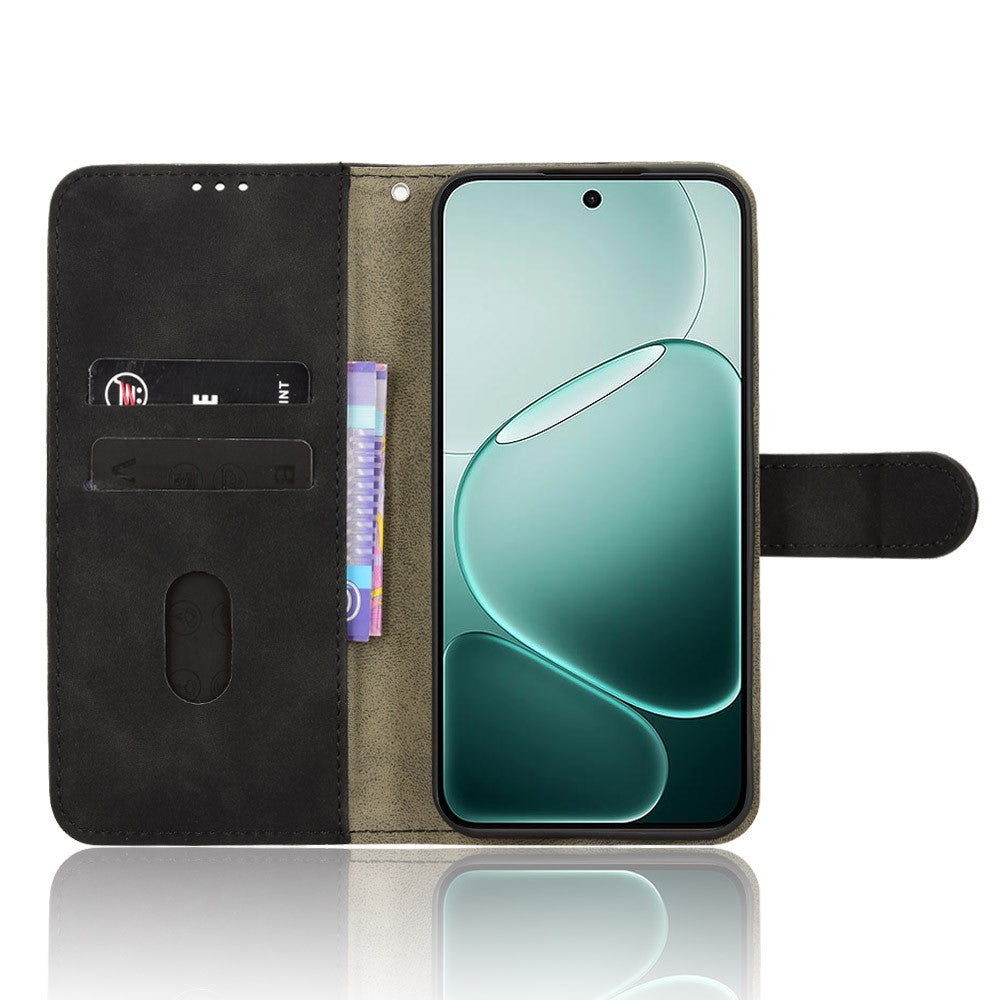 For Oppo A6 Pro 5G Leather Case Skin Feel Anti Drop Wallet Flip Phone Cover