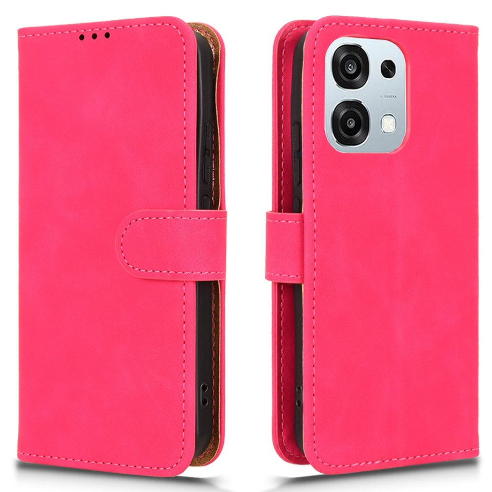 For Oppo A6 Pro 5G Leather Case Skin Feel Anti Drop Wallet Flip Phone Cover