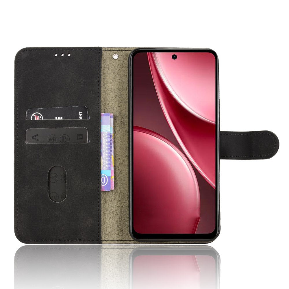 For vivo Y21d Leather Case Skin Feel Anti Drop Wallet Flip Phone Cover